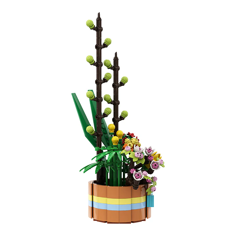GOBRICKS MOC 149107 Flower Basket - YWOBB