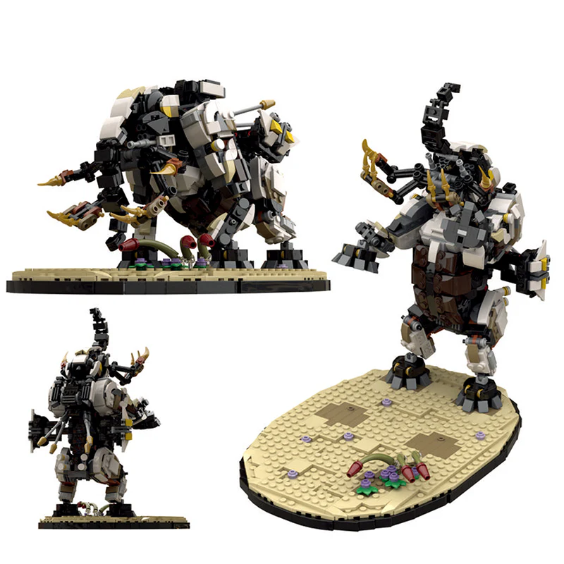 GOBRICKS MOC 125382 Horizon Forbidden West Tremortusk with Stand - YWOBB