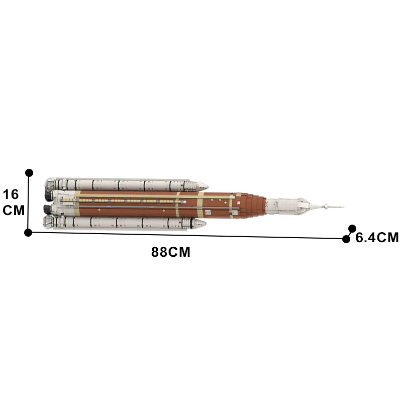 GOBRICKS MOC 92265 NASA SLS - Space Launch System family (1:110 scale) - YWOBB