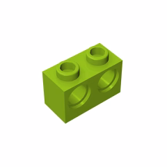 GOBRICKS GDS-624 Brick 1 x 2 with Holes - YWOBB