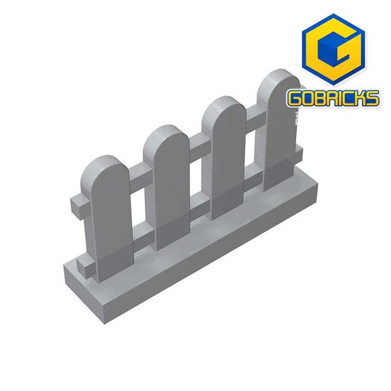 GOBRICKS GDS-1177 Fence 1 x 4 x 2 Paled - YWOBB