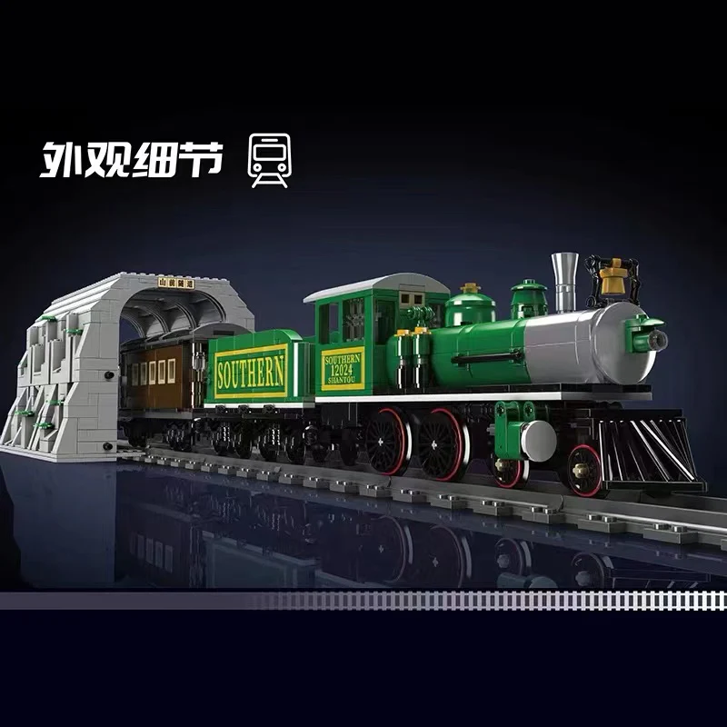 Mould King 12024 4-4-0 Steam Locomotive - YWOBB