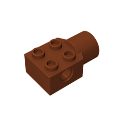 GOBRICKS GDS-1087 Brick Modified 2 x 2 with Pin Hole, Rotation Joint Socket - YWOBB
