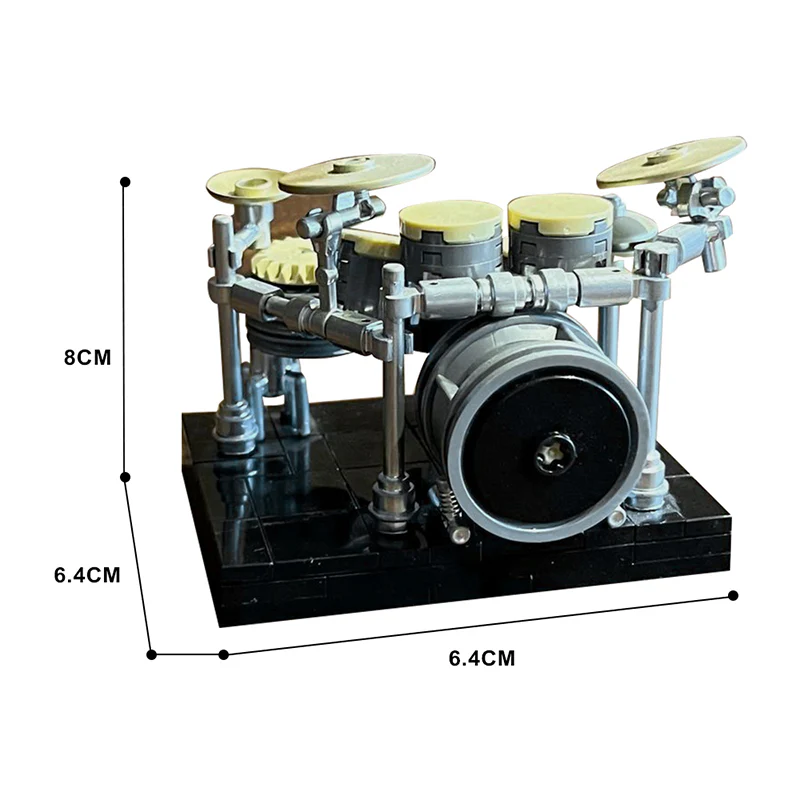GOBRICKS MOC 121738 Drumset with Rack-System - YWOBB