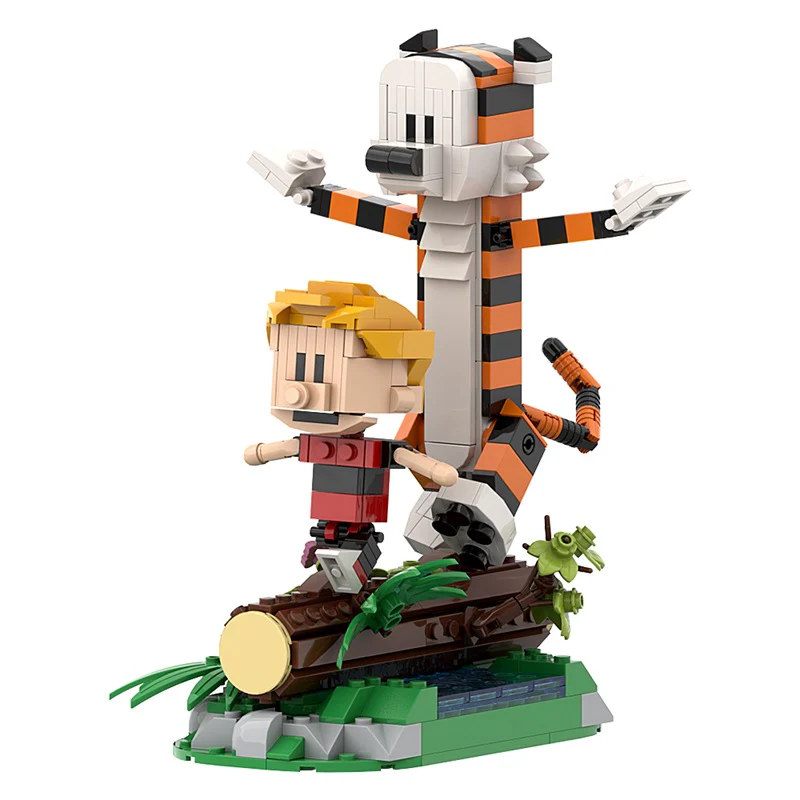 GOBRICKS MOC A1392 Calvin And Hobbes - Tigger - YWOBB