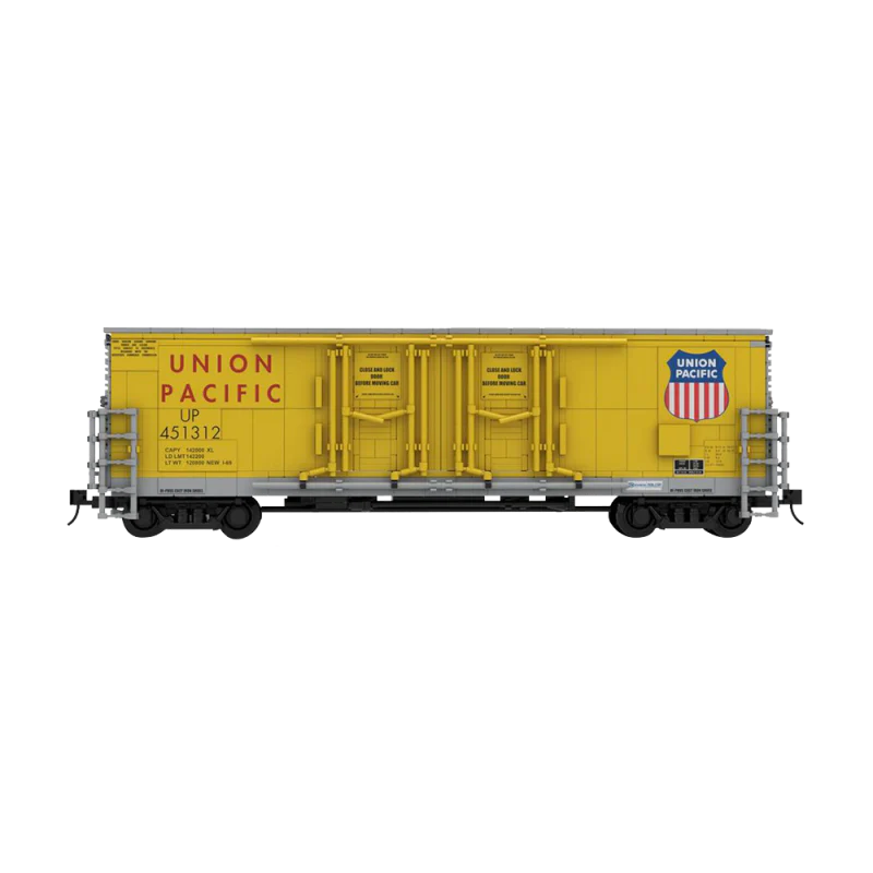 GOBRICKS MOC 133906 53ft Evans Double Plug Union Pacific - YWOBB