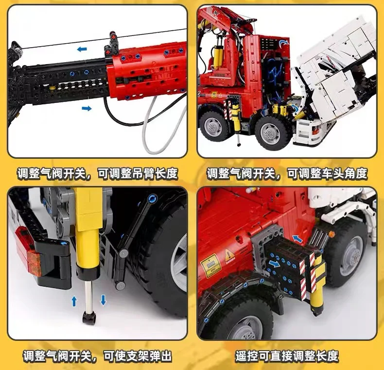 Mould King 19002 Pneumatic Crane Truck OVP US Warehouse Version - YWOBB