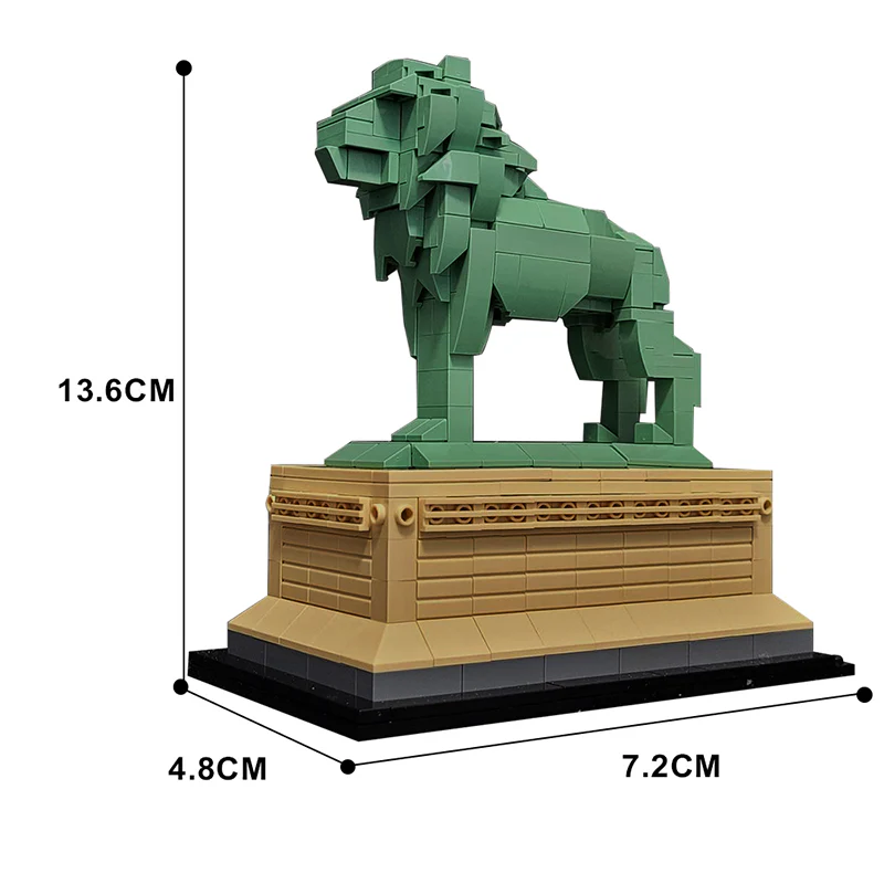 GOBRICKS MOC 53134 Art Institute Lion (Chicago) - YWOBB