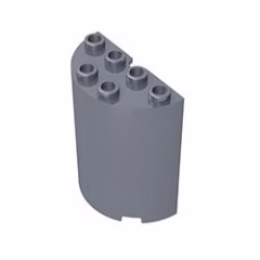 GOBRICKS GDS-1134 Cylinder Half 2 x 4 x 4 - YWOBB
