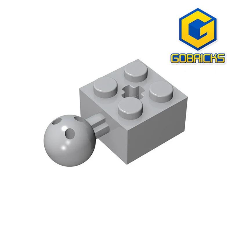 GOBRICKS GDS-976 Brick Modified 2 x 2 with Ball and Axle Hole - YWOBB