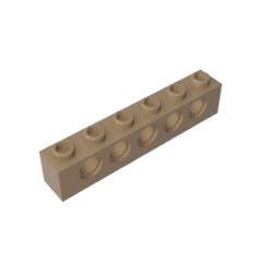 GOBRICKS GDS-626  Brick 1 x 6 with Holes - YWOBB