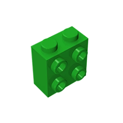 GOBRICKS GDS-1117 Modified 1 x 2 x 1 2/3 with Studs on Side - YWOBB