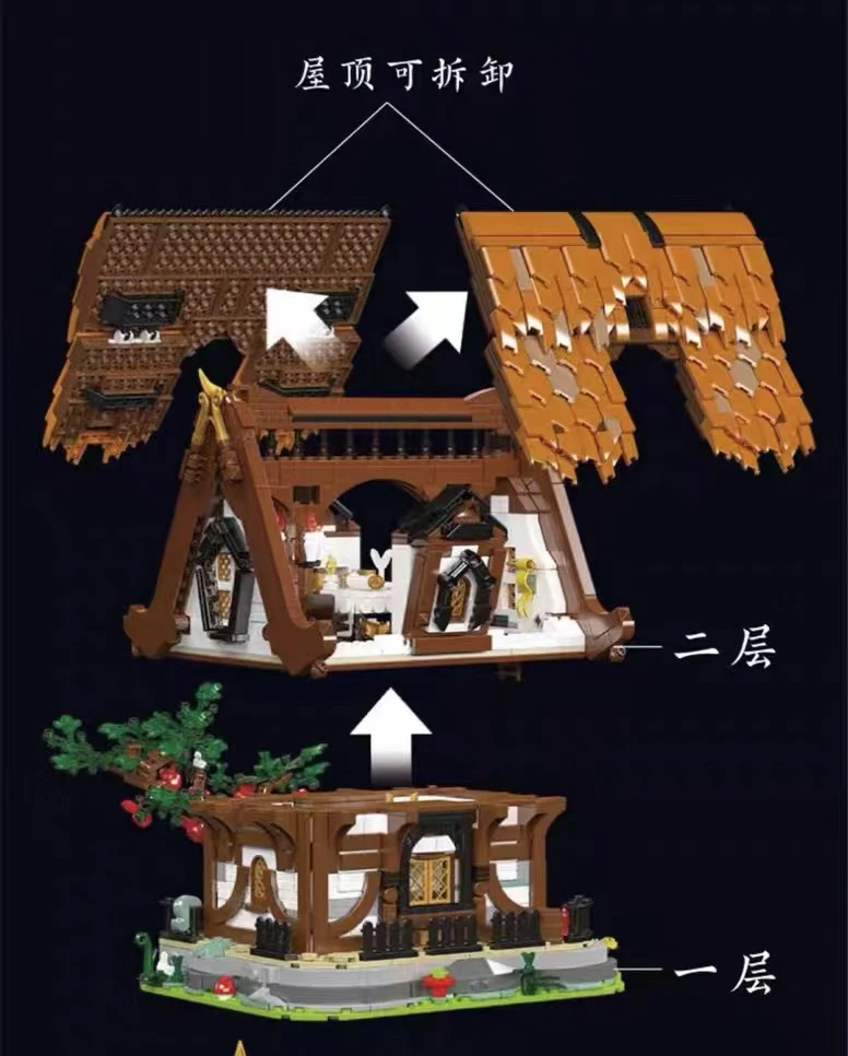 Mould King 16054 Midage World Log Cabin - YWOBB