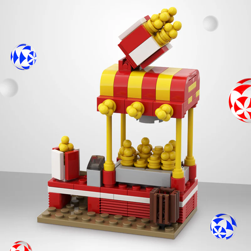 GOBRICKS MOC 141144 Popcorn Stand - YWOBB