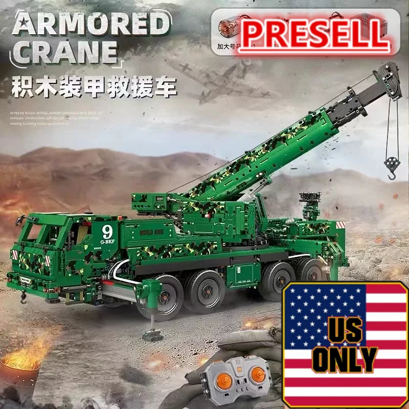 Mould King 20009 Armored Recovery Crane G-BKF OVP US Warehouse Version - YWOBB