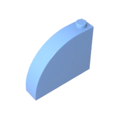 GOBRICKS GDS-90109 Curved 4 x 1 x 2 2/3 with Stud - YWOBB