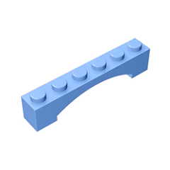 GOBRICKS GDS-679  Arch 1 x 6 Raised Arch - YWOBB