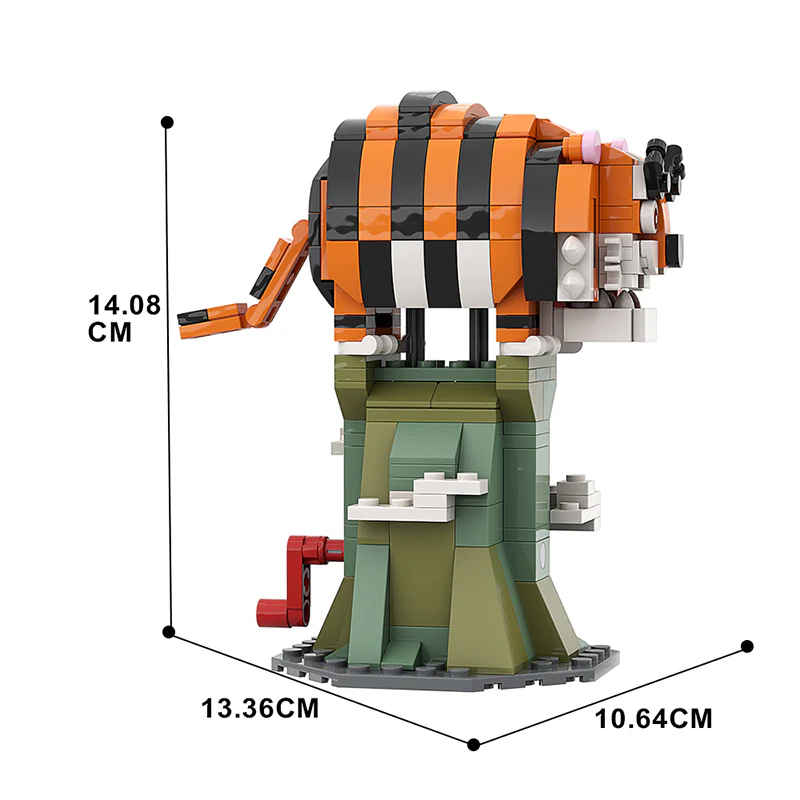 GOBRICKS MOC A0164 cute tiger roar - YWOBB