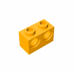 GOBRICKS GDS-624 Brick 1 x 2 with Holes - YWOBB