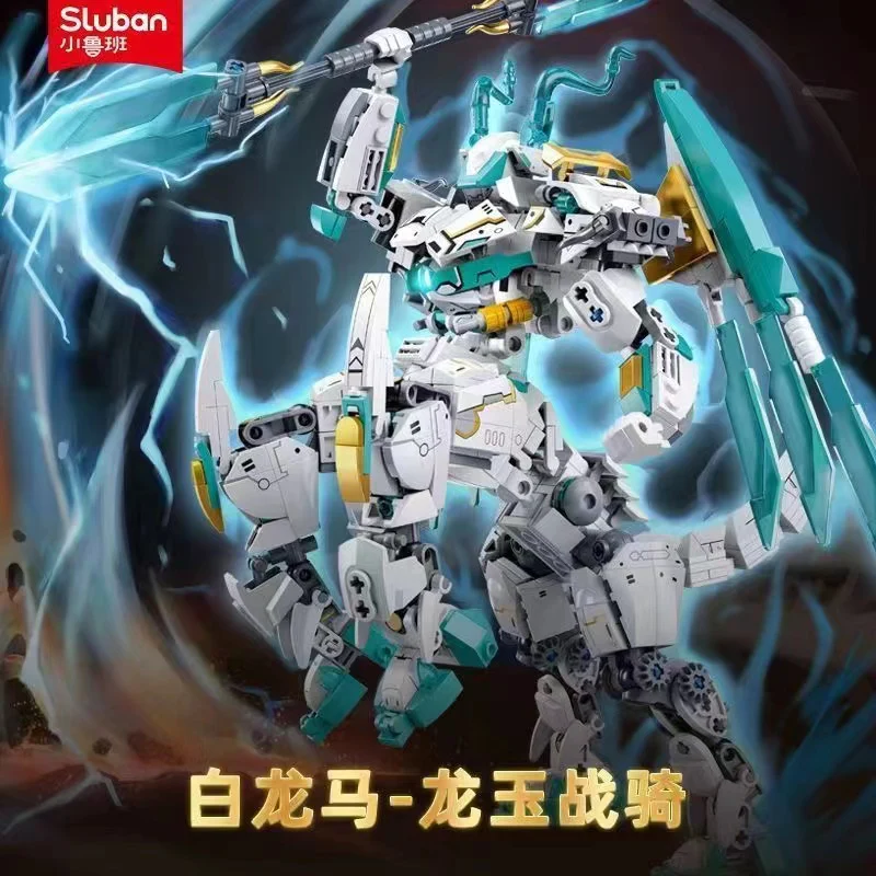 SLUBAN M38-B1059 Mecha White Dragon Horse - YWOBB