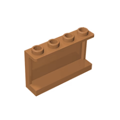 GOBRICKS GDS-787 Panel 1 x 4 x 2 with Side Supports - Hollow Studs - YWOBB