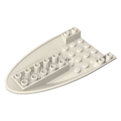 GOBRICKS GDS-1587 Aircraft Fuselage Forward Bottom Curved 6 x 10 with 3 Holes - YWOBB