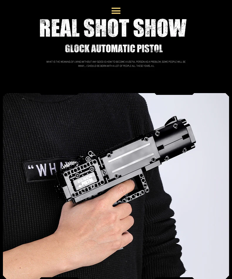 Mould King 14008 Glock Automatic Pistol - YWOBB