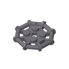 GOBRICKS GDS-1075 Modified 2 x 2 with Bar Frame Octagonal, Reinforced, Completely Round Studs - YWOBB