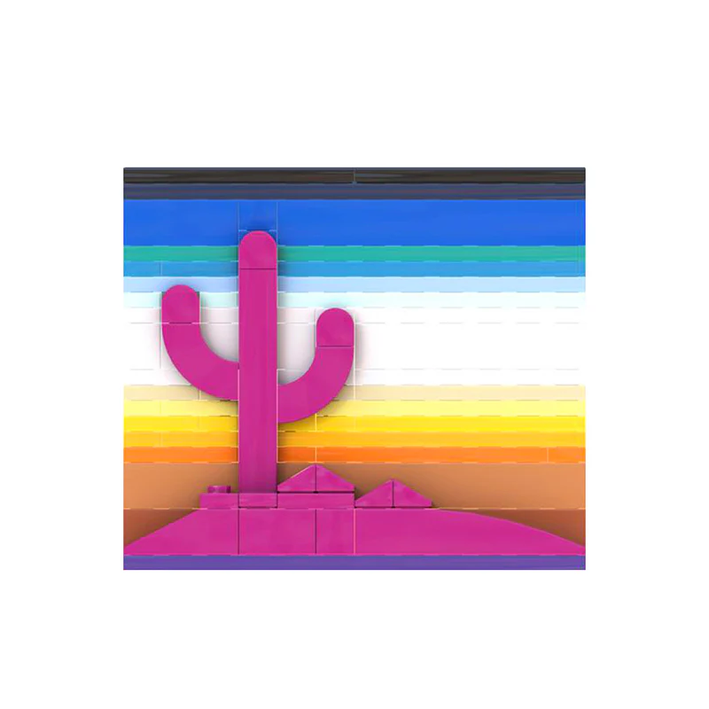 GOBRICKS MOC 145274 AZ Sunset Display - YWOBB