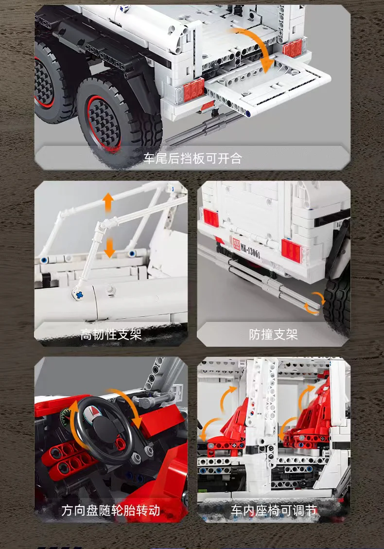Mould King 13061 Mercedes-Benz G63 6x6 1:10 OVP US Warehouse Version - YWOBB