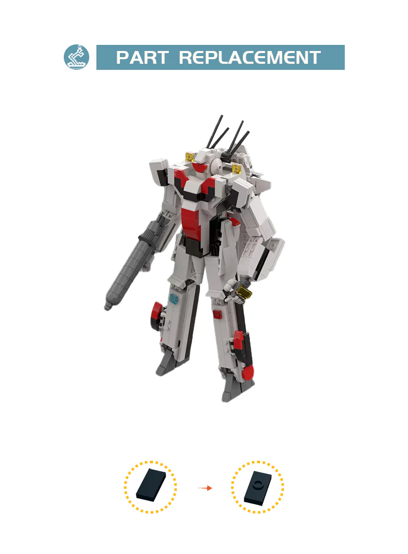 MOC 124574 Robotech / Macross Valkyrie B - Mech mode - YWOBB