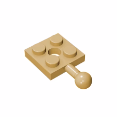 GOBRICKS GDS-1052 Modified 2 x 2 with Tow Ball and Hole - YWOBB