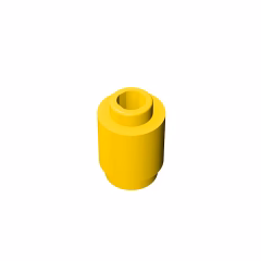GOBRICKS GDS-605 Brick  Round 1 x 1 Open Stud - YWOBB
