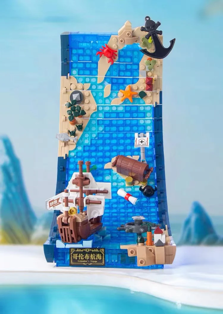 Pleyerid Block Drawing Columbus 's discovery of America & The Old Man and the Sea - YWOBB