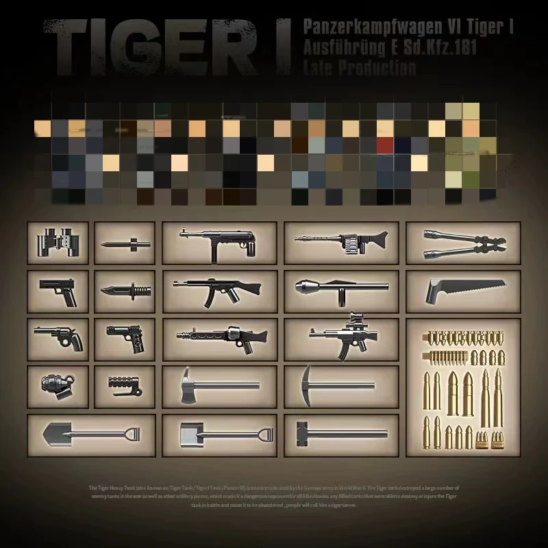 Quan Guan 100233 WWII Tiger I Panzerkampfwagen VI Ausf. E Sd Kfz 181 Tiger - YWOBB