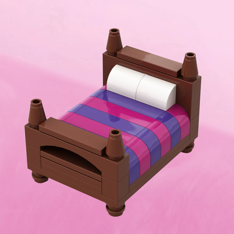 GOBRICKS MOC 146840 queen bed - YWOBB