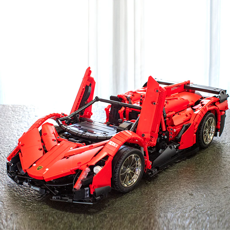Mould King 13079 RC 1:8 Lamborghini Veneno with LED light kits - YWOBB