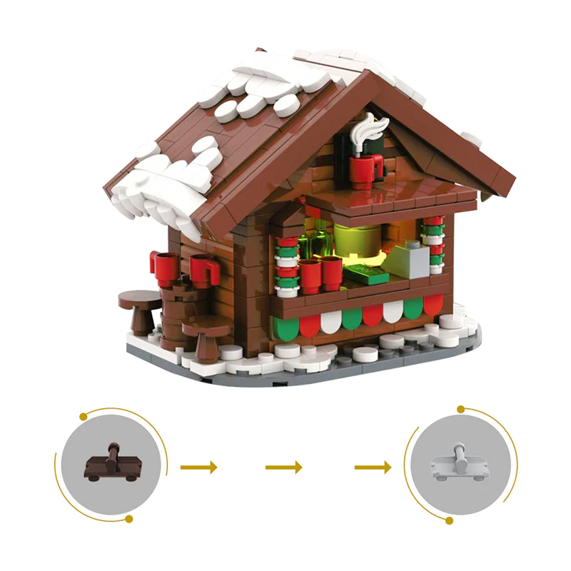 GOBRICKS MOC 130694 Hot Drinks Stands CHRISTMAS MOC - YWOBB