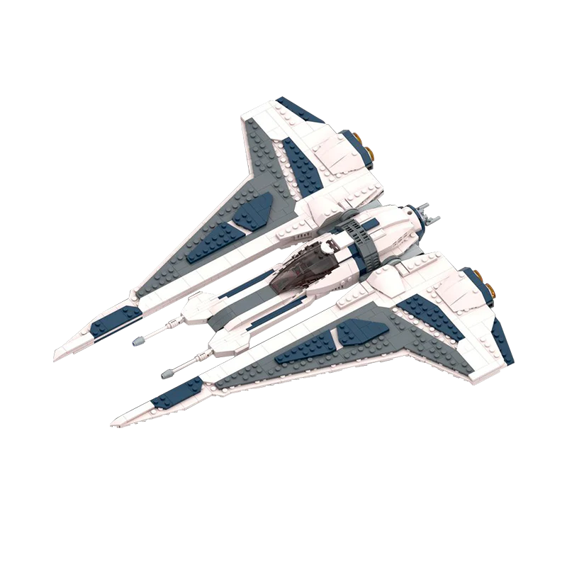 GOBRICKS MOC 143184 The Mandalorian Starfighter Kom'k Class Fighter - YWOBB