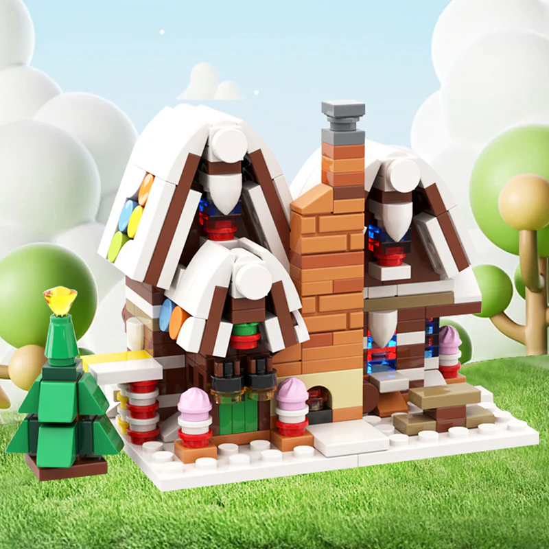 GOBRICKS MOC 113279 Mini 10267 Gingerbread House - YWOBB