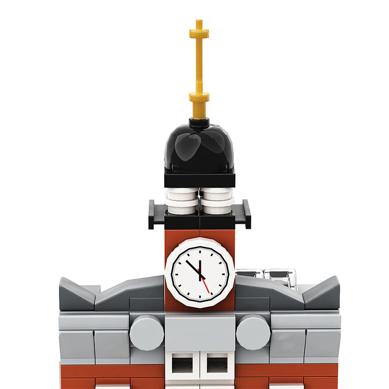 GOBRICKS MOC 145902 Microscale Town Hall 8x8 - YWOBB