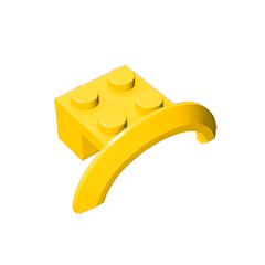 GOBRICKS GDS-1319 Mudguard 4 x 2 1/2 x 1 with Arch Round - YWOBB