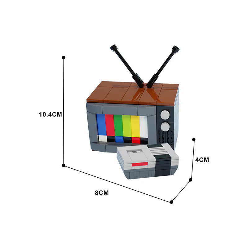 GOBRICKS MOC 80942 NES and TV - YWOBB