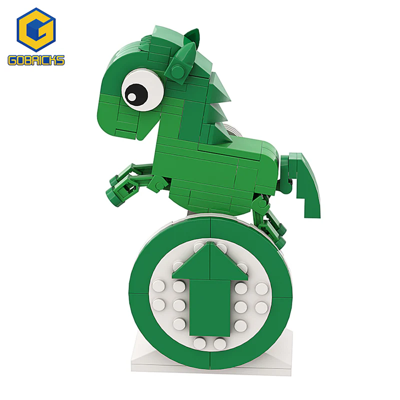 GOBRICKS MOC A0166Y02 another green horse - YWOBB