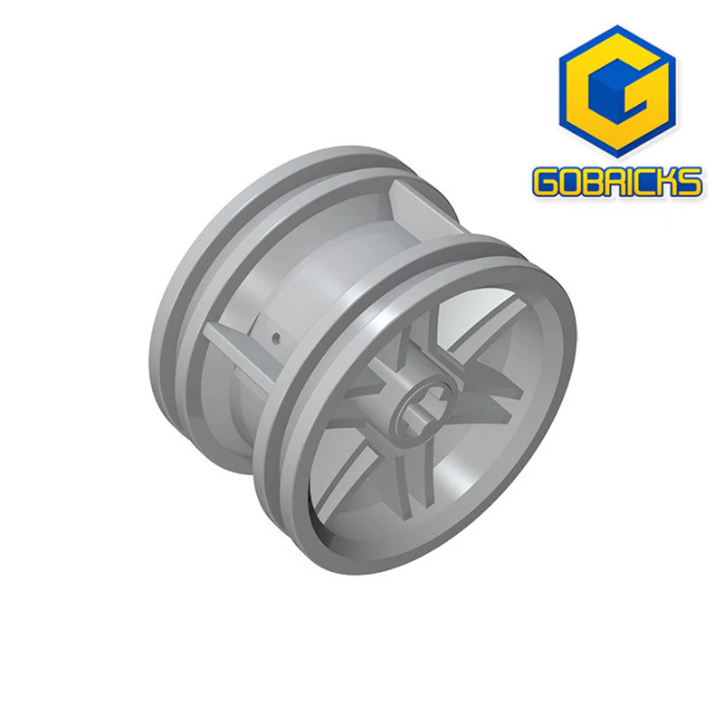 GOBRICKS GDS-1231 Wheel 30.4mm D. x 20mm with No Pin Holes and Reinforced Rim - YWOBB