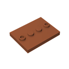 GOBRICKS GDS-980 Modified 3 x 4 with 4 Studs in Center - YWOBB