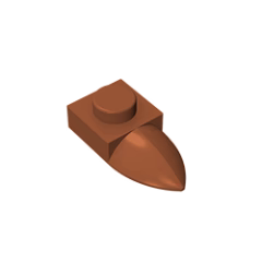 GOBRICKS GDS-870  Modified 1 x 1 with Tooth Horizontal - YWOBB