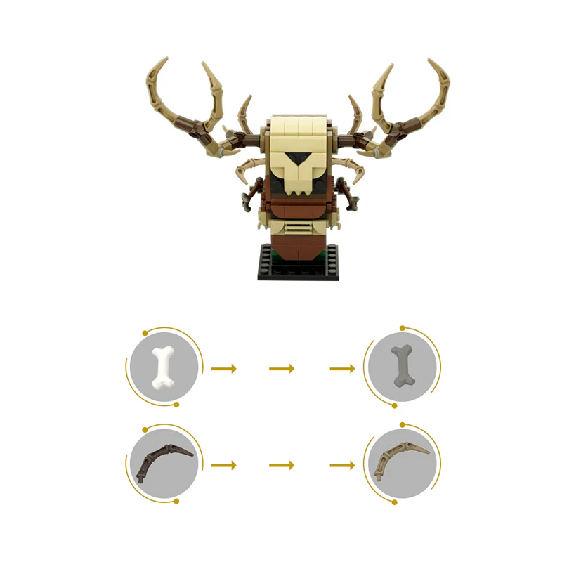 GOBRICKS MOC 55452 Leshen Brickheadz The Witcher 3 - YWOBB