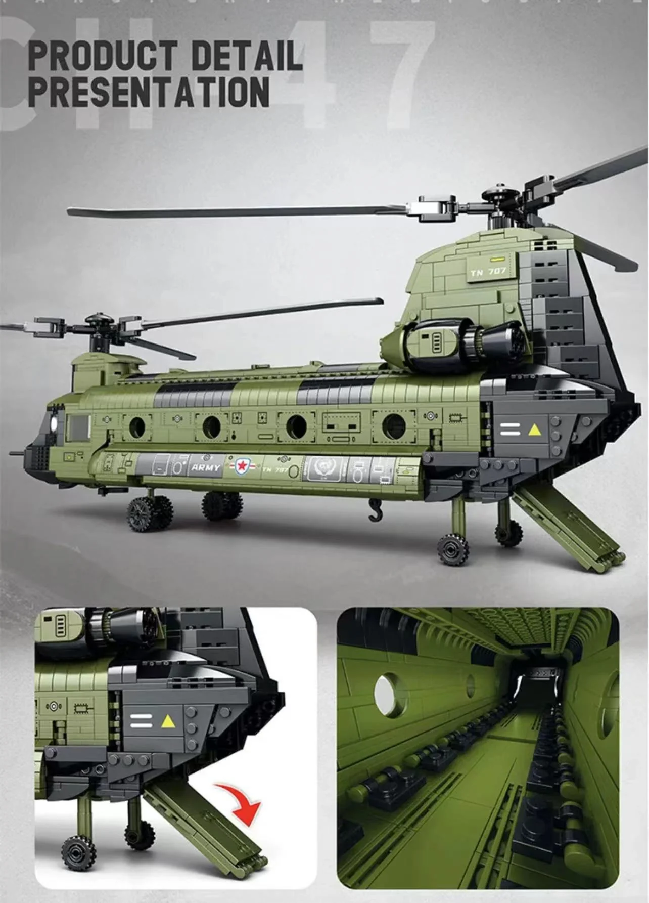 Reobrix 33031 CH-47 Transport Helicopter Chinook - YWOBB
