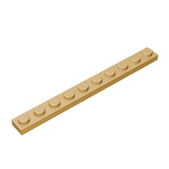 GOBRICKS GDS-507 Plate 1 x 10 - YWOBB